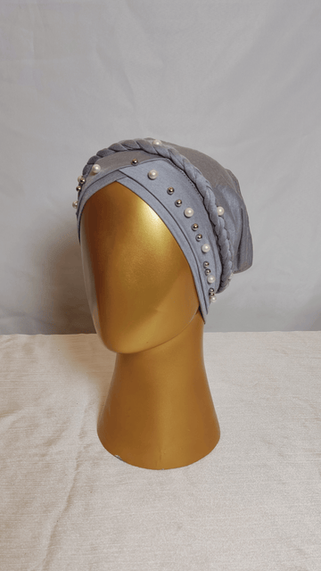 Braided Pearl Cap - Ash Gray